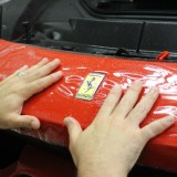 Ferrari 458 Speciale clear bra installation on bumper