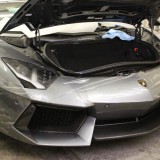 Clear bra installation on Lamborghini bumper