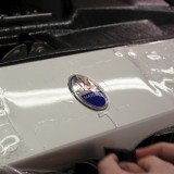 Clear bra installation on Maserati bumper