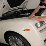 Complex curves clear bra installed on Rolls Royce